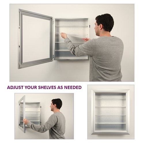 18x24 Shadow Box Display Case w Glass Shelves | 6 Inch Deep Shadow