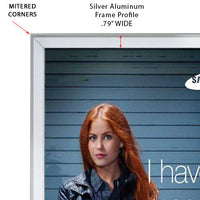 Mitered Corners Snap Frame with .79 Wide Silver Frame Profile
