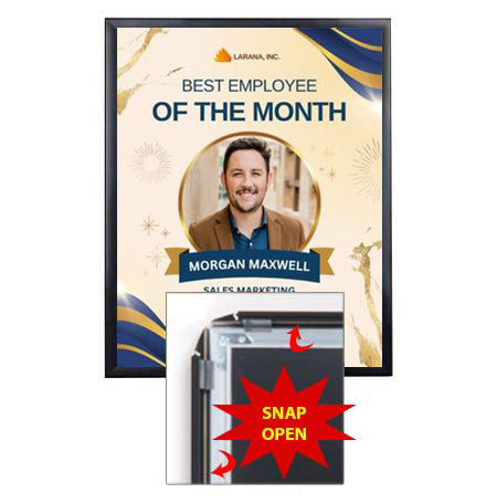 SwingSnap 16 x 24 Poster Snap Frame | Mitered Corners Aluminum Frame Profile 1 1/4" Wide