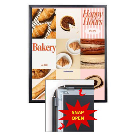 12 x 18 SwingSnaps Front Loading Poster Snap Frames (1 1/4" Mitered Corners)