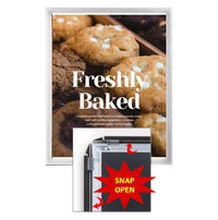 SwingSnap 18x24 Poster Snap Frame with 1 1/4"-Wide Mitered Aluminum Snap Open Frame Profile
