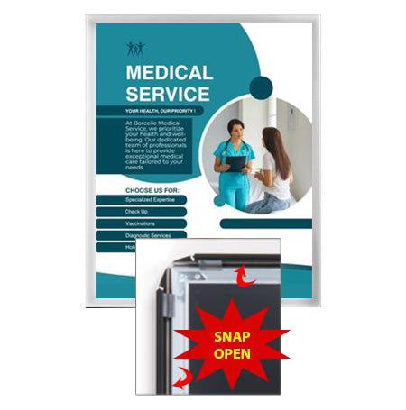 16 x 20 SwingSnaps Front Loading Poster Snap Frames (1 1/4" Mitered Corners)