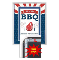 36 x 48 SwingSnap Front Loading Poster Snap Frame | Classic 1 1/4" Metal Profile with Mitered Corners