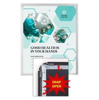 Quick Change 20 x 30 Poster Snap Frame with Mitered 1 1/4"-Wide Aluminum Snap Open Frame Profile in 8 Finishes