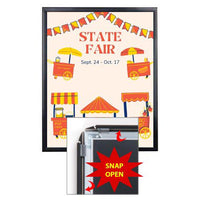 SwingSnap 12x36 Poster Snap Frame with 1 1/4" Mitered Corners Profile | Fast Change, Snap Open Metal Frame