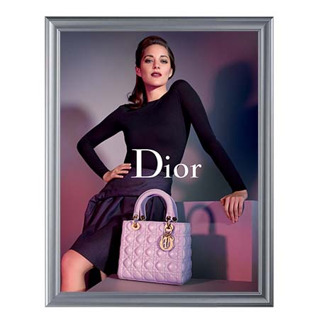 Modern Style 22x28 Snap Frame Poster Sign Holder | Quick Change Silver Metal Picture Frame Finish