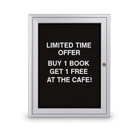 Outdoor Enclosed Letter Boards + Single Door Locking Message Board with Radius Edge Corners 10+ Sizes and Custom Sizes