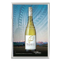 Window Display 20x30 Snap Frame Poster Sign Holder | Two-Sided Silver Metal Frame Finish