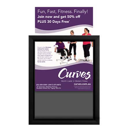 8.5x11 Slide-In Sign Holder | .93" Wide Black Frame ― Quick Ships