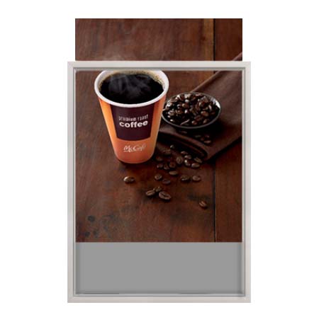 18x24 Slide-In Sign Holder .93" Wide | Mitered Silver Frame Quick Ships