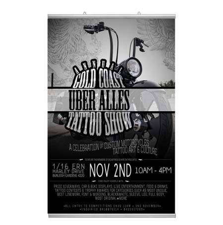 30" Wide Poster Bar Set Snap Frame Rails Hanging Top and Bottom | Silver Frame Finish