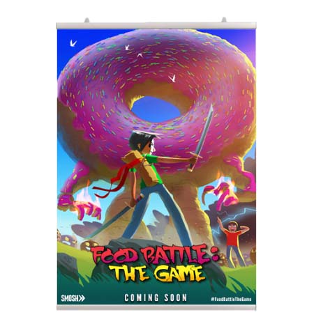 48" Wide Hanging Banner Bar Poster Clip Set | Fast, Easy Snap Open Bar | Silver Metal Finish | Single-Sided