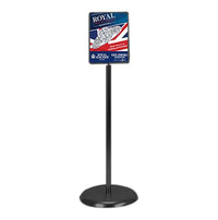 8.5 x 11 Poster Sign Stand Pedestal Holder |  Black Aluminum