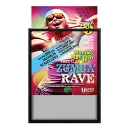 18x24 Slide-In Sign Holder .93" Wide | Mitered Black Frame Quick Ships