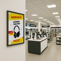 18 x 18 SwingSnaps Front Loading Poster Snap Frames (1 1/4" Mitered Corners)