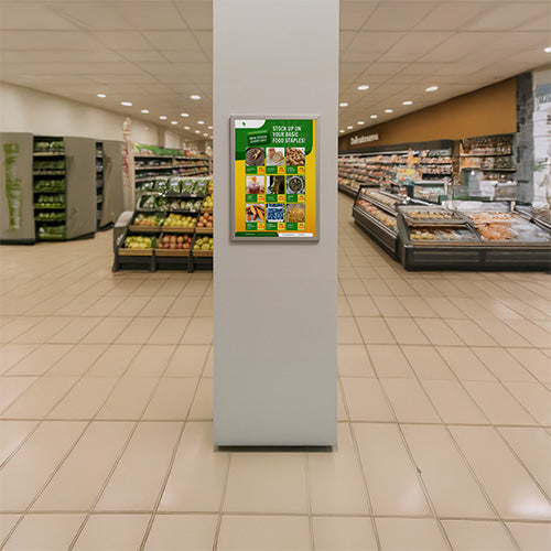 27 x 41 Poster Snap Frames | 1 1/4" Profile | "SwingSnap" Fast Change Aluminum Snap Open Frame