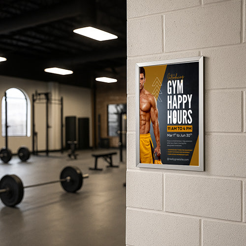 36 x 48 SwingSnap Front Loading Poster Snap Frame | Classic 1 1/4" Metal Profile with Mitered Corners