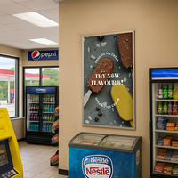 SwingSnap Poster Snap Frames with 1 5/8" Profile for Mounted Graphics on 1/8", 3/16", 1/4" Thick Boards 35+ Sizes