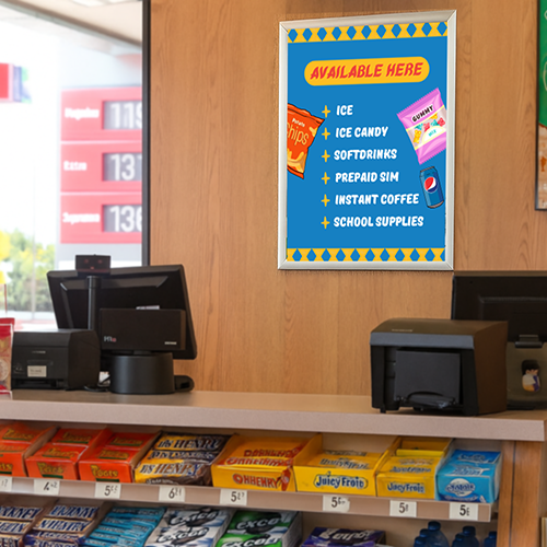 SwingSnap Front Loading Poster Snap Frames 1 1/4"Wide Profile in 35+ Standard Sizes and Custom