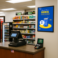 28x44 SwingSnap Poster Snap Frames with 1 1/4" Frame Profile for MOUNTED GRAPHICS 1/8", 3/16", and 1/4" Thick Boards