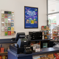 28x44 SwingSnap Poster Snap Frame with 1 1/4"-Wide Mitered Aluminum Snap Open Frame Profile