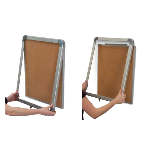 Lockable Lift-Off Elevator Frame 22x28 Safe, Radius Bulletin Board ...