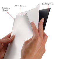 Non-Glare Overlay and Backing Board come Included with this 22x28 Slide-In Frame, which helps Protect your Posters, Signs, Graphics and Photographs from Dust and Scratches