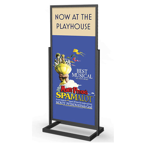 22x56 Large Poster Display Floor Stand | Top Load Sign Holder 2-Sided ...