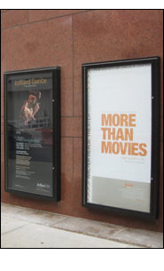 Extra Large Outdoor Poster Case with Light |  24 x 60 Landscape Orientation Top Hinged