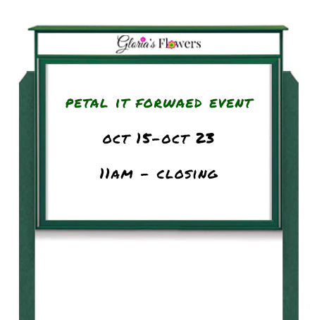 20" x 30" Viewable Area Magnetic White Dry Erase Board Outdoor Message Center with Header and Posts (Single Door)