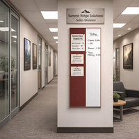 Value Line Combo Board 24x72 Wood Framed Cork Bulletin Marker Board (Open Face with Wood Trim)