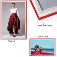 24 x 36 Snap Frame can be mounted in portrait or landscape position.