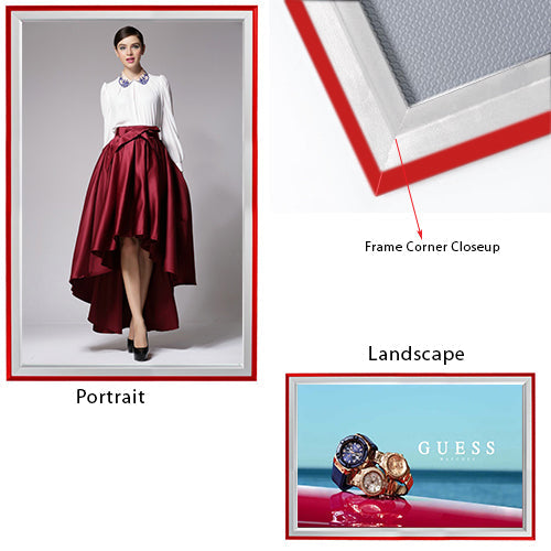 24 x 36 Snap Frame can be mounted in portrait or landscape position.