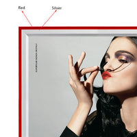 2 Colored Frame comes in a RED exterior with SILVER Snap Open Frame. Perfect neutral colors for a elegant space.