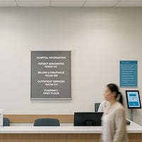 Open Face Vinyl Letter Board 24x30 + 1/2" Silver Trim Aluminum Frame