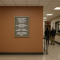 Open Face Vinyl Letter Board 24x36 Wood Frame