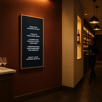 Open Face Vinyl Letter Board 24x48 Wood Frame