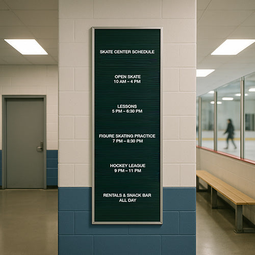 Open Face Vinyl Letter Board 24x72 Aluminum Frame