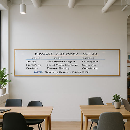24x84 Wood Framed White Board Dry Erase Marker Boards