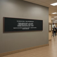 Open Face Vinyl Letter Board 96x24 Wood Frame