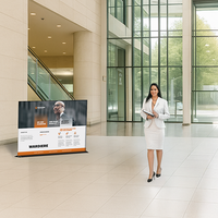 Modern Mount Steel Base 60" Wide Poster Board Display Stand | Holds One Rigid Board 1" Thick or Insert Two Boards 1/2" Thick