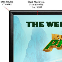 Mitered Safety Edge Rounded Corners Snap Frame with 1.25 Wide Black Frame Profile