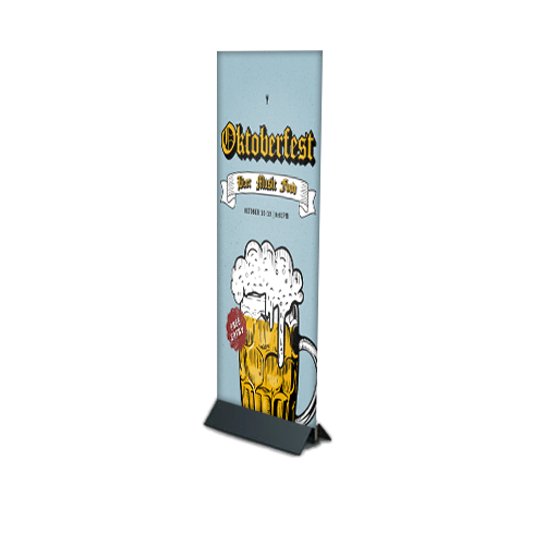 Modern Mount Floor Base Poster Stand | 14-Inch Wide, M-Shaped Steel Base for Rigid Graphic Boards Up To 1" Thick