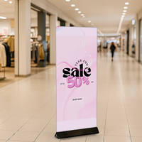 Modern Mount Poster Board Display Floor Stand | Steel Base 24" Wide