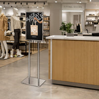 Indoor 14x22 Sturdy All Steel, Economy Sign Holder Floor Stand with Double Post