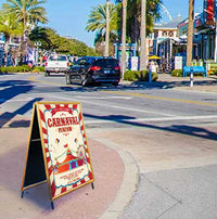 A-Frame 48x72 Sign Holder | WOOD Snap Frame 1 1/4" Wide