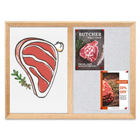 Combo Board 36x96 Decorative Wood Framed Cork Bulletin Marker Board (Open Face with Decorative Wood Trim)