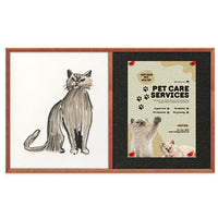 Combo Board 48x36 Decorative Wood Framed Cork Bulletin Marker Board (Open Face with Decorative Wood Trim)