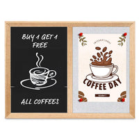 Combo Board 20x30 Decorative Wood Framed Cork Bulletin Marker Board (Open Face with Decorative Wood Trim)