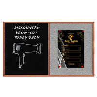 Combo Board 30x40 Decorative Wood Framed Cork Bulletin Marker Board (Open Face with Decorative Wood Trim)